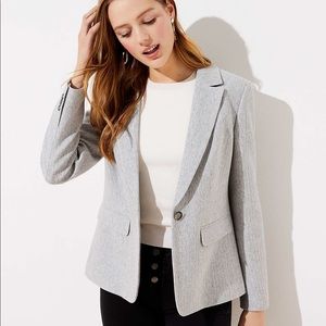 LOFT Herringbone Knit Modern Blazer Size 14 NWT